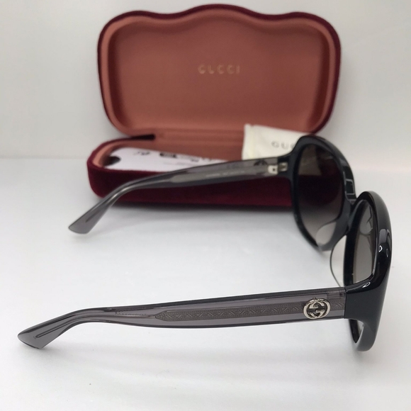 New - 💯 original  Gucci GG0080SK 002 Grey Gradient Round Sunglasses. - Picture 10 of 13